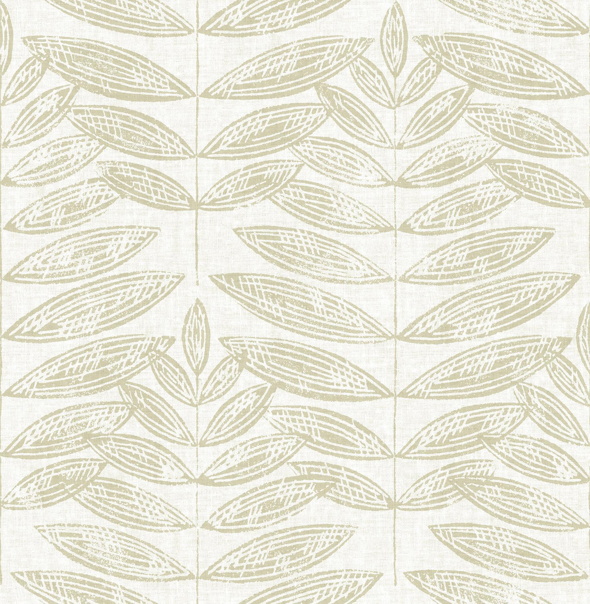 A-Street Prints Akira Taupe Leaf Wallpaper