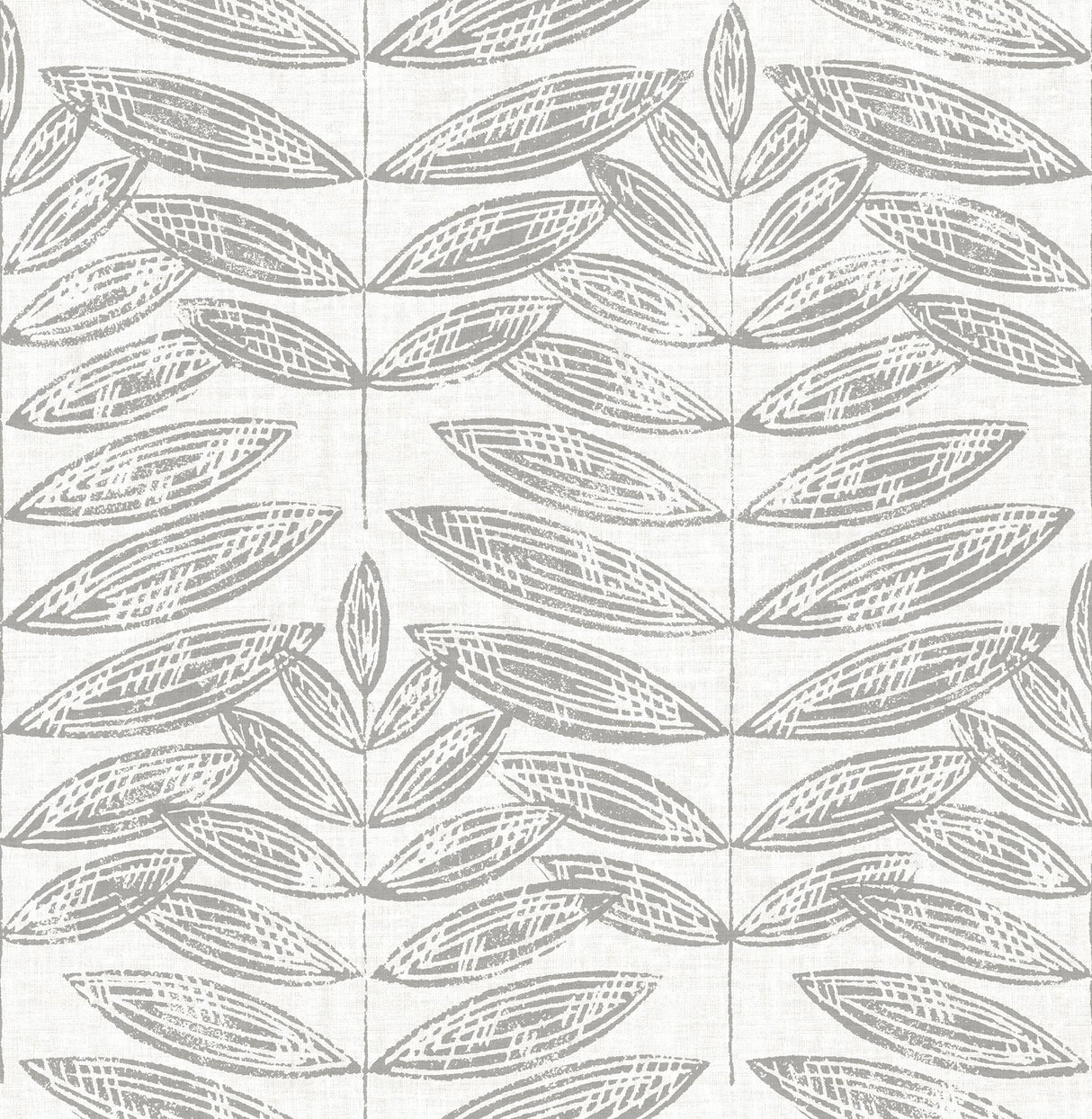 A-Street Prints Akira Leaf Grey Wallpaper