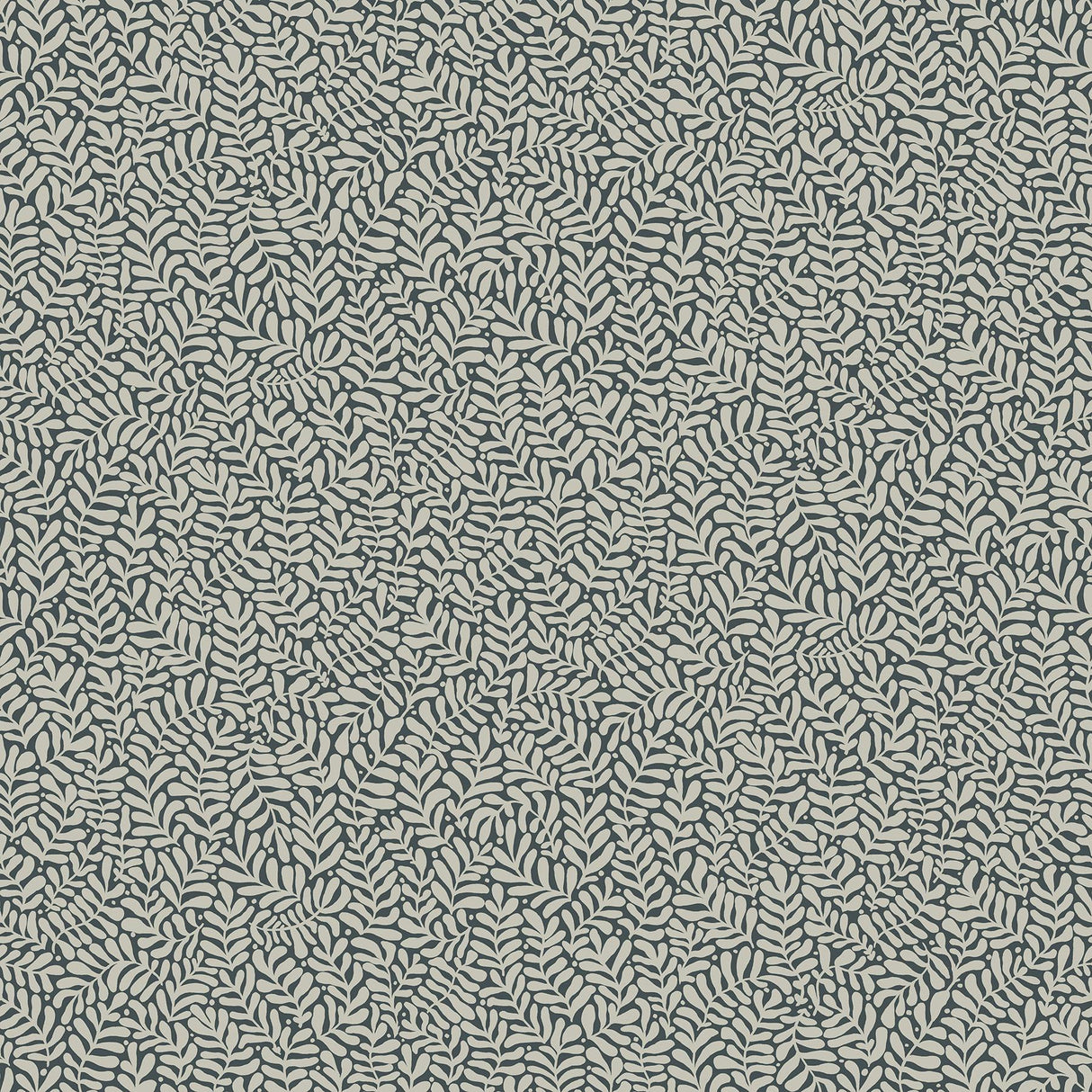 A-Street Prints Anna Dark Blue Fern Trail Dark blue Wallpaper