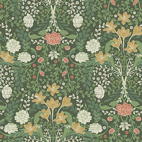 A-Street Prints Froso Garden Damask Green Wallpaper
