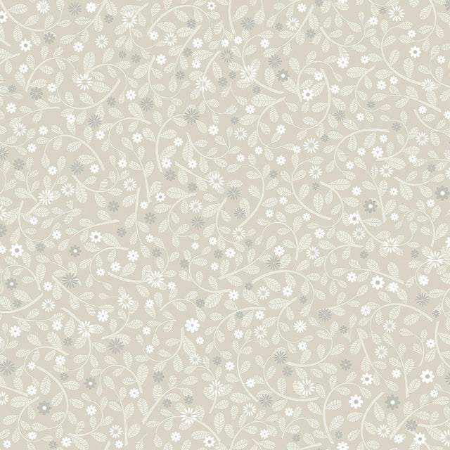 A-Street Prints Hummelvik Light Grey Daisy Trail Wallpaper