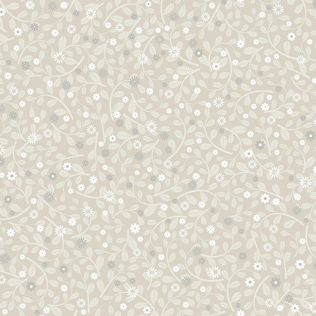 A-Street Prints Hummelvik Light Grey Daisy Trail Lt Grey Wallpaper