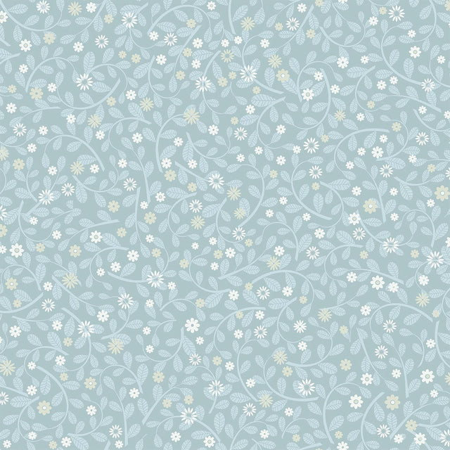 A-Street Prints Hummelvik Blue Daisy Trail Wallpaper