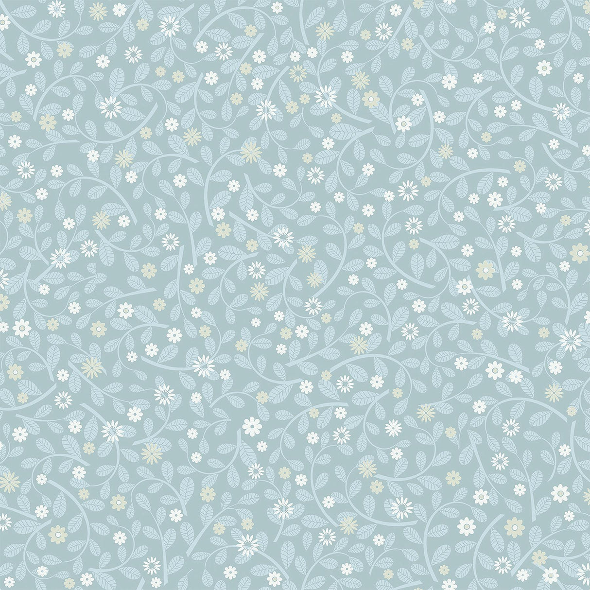 A-Street Prints Hummelvik Daisy Trail Blue Wallpaper