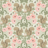 A-Street Prints Kurre Pink Woodland Damask Taupe Pink Wallpaper