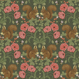 A-Street Prints Kurre Dark Green Woodland Damask Wallpaper