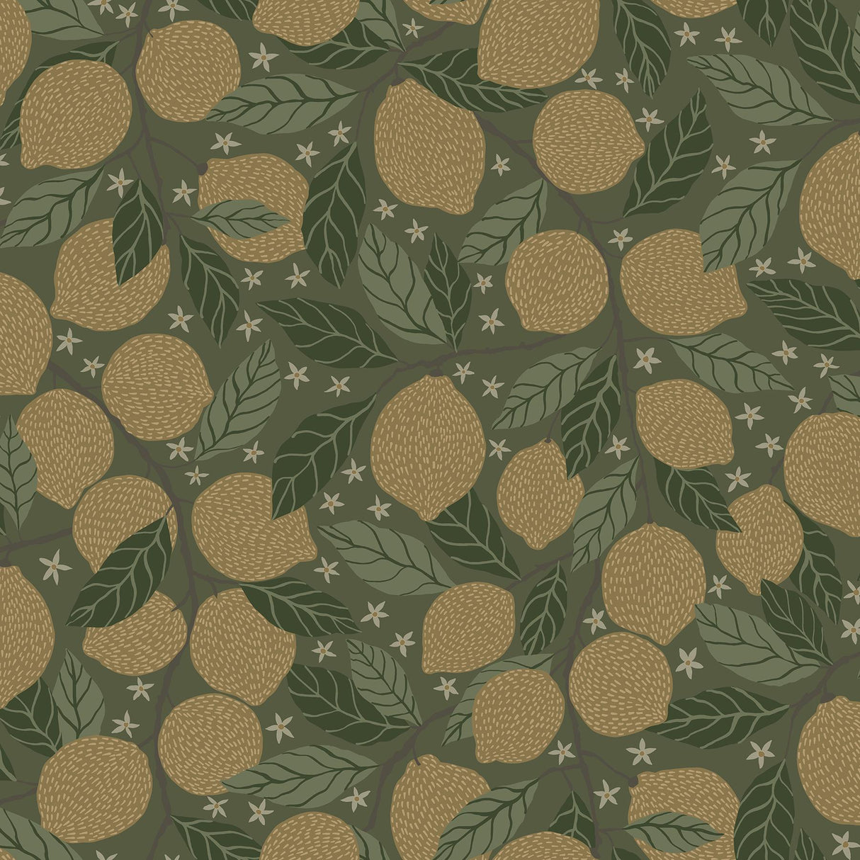 A-Street Prints Lemona Fruit Tree Green Wallpaper