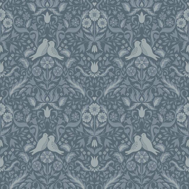 A-Street Prints Niki Blue Country Kitsch Wallpaper