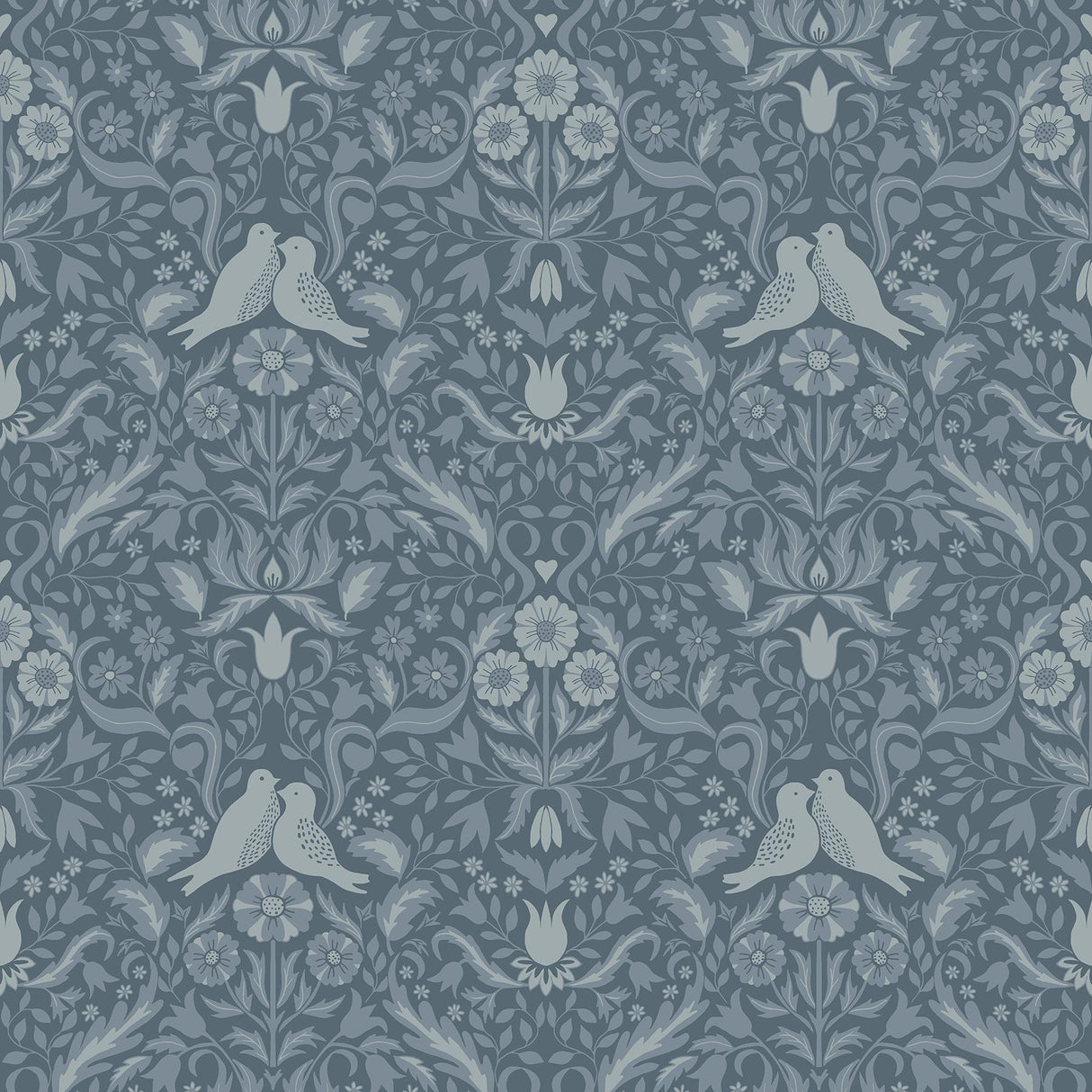 A-Street Prints Niki Country Kitsch Blue Wallpaper