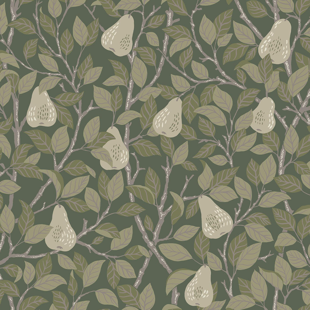 A-Street Prints Pirum Green Pear Wallpaper