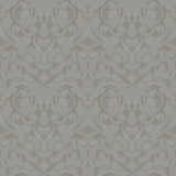 A-Street Prints Rosali Scroll Damask Grey Wallpaper