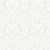 A-Street Prints Rosali Cream Scroll Damask Wallpaper