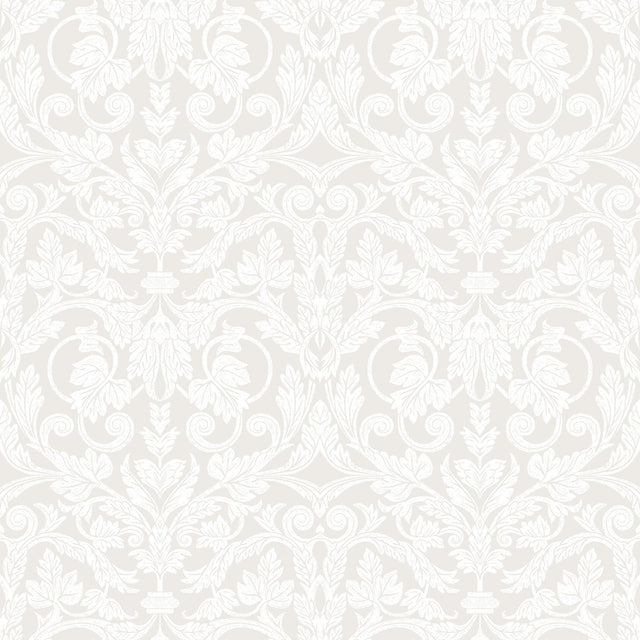 A-Street Prints Rosali Cream Scroll Damask Wallpaper