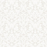 A-Street Prints Rosali Cream Scroll Damask Creme Wallpaper