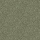 A-Street Prints Wilma Green Floral Block Print Wallpaper