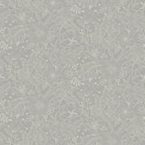 A-Street Prints Wilma Floral Block Print Grey Wallpaper