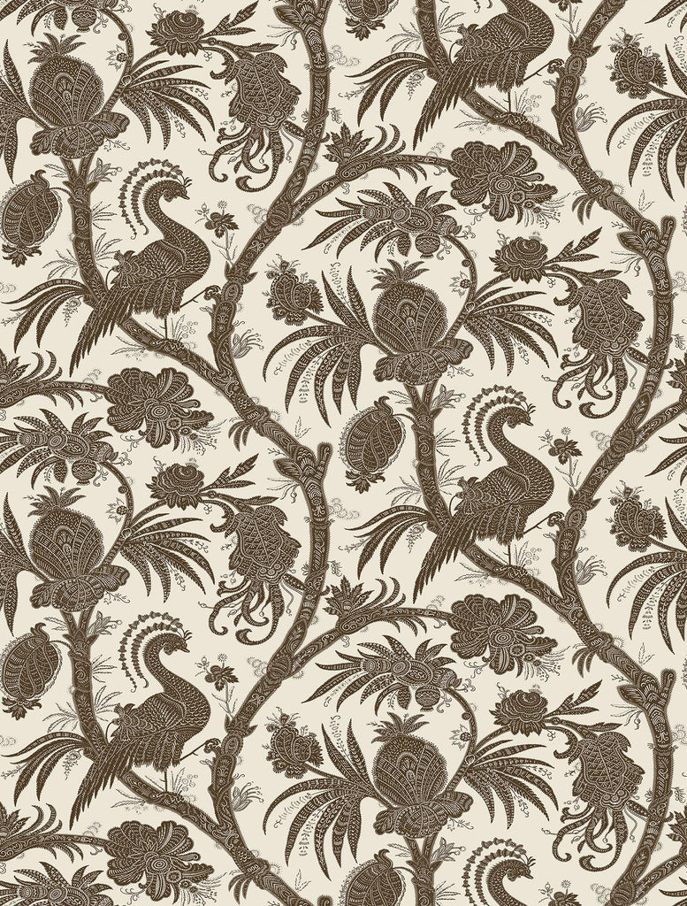 Brewster Home Fashions Balinese Peacock Scalamandre Self Adhesive Java Wallpaper