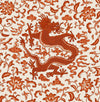 Brewster Home Fashions Persimmon Chi'En Dragon Scalamandre Self Adhesive Wallpaper