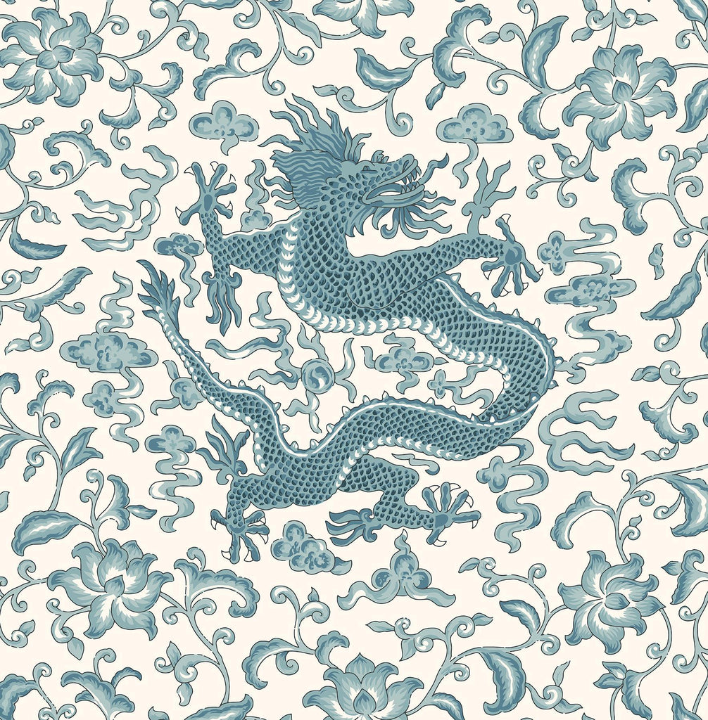 Brewster Home Fashions Peacock Chi'en Dragon Scalamandre Self Adhesive Wallpaper