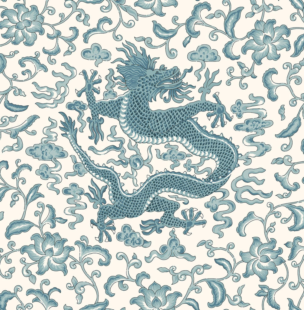 Brewster Home Fashions Chi'en Dragon Scalamandre Self Adhesive Peacock Wallpaper