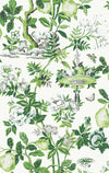 Brewster Home Fashions Verdance Shantung Garden Scalamandre Self Adhesive Wallpaper