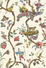 Brewster Home Fashions Chinoise Exotique Scalamandre Self Adhesive White Wallpaper
