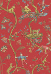Brewster Home Fashions Tomato Chinoise Exotique Scalamandre Self Adhesive Wallpaper
