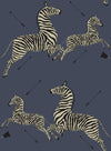 Brewster Home Fashions Denim Zebra Safari Scalamandre Self Adhesive Wallpaper
