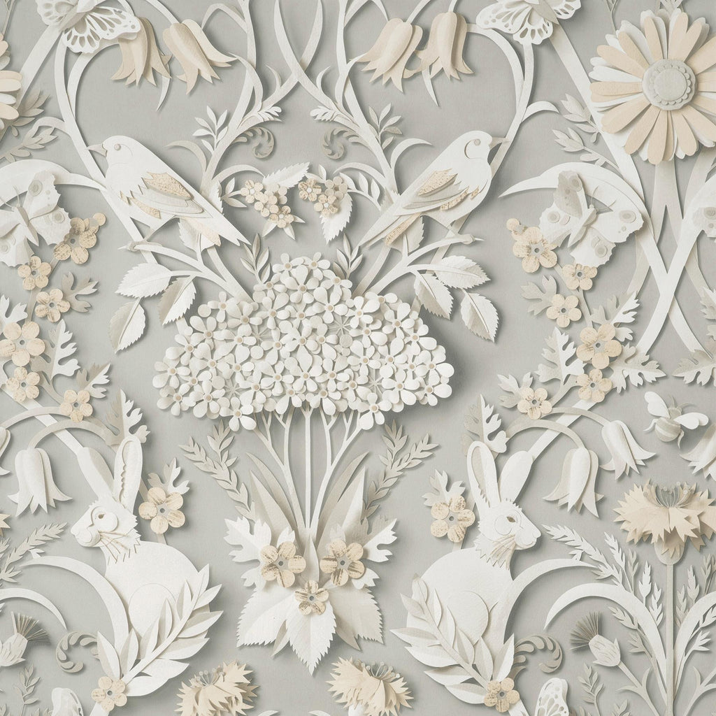 Brewster Home Fashions Fae Woodland Light Grey Wallpaper