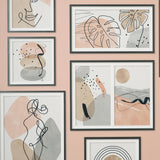 Brewster Home Fashions Krasner Pink Gallery Wallpaper