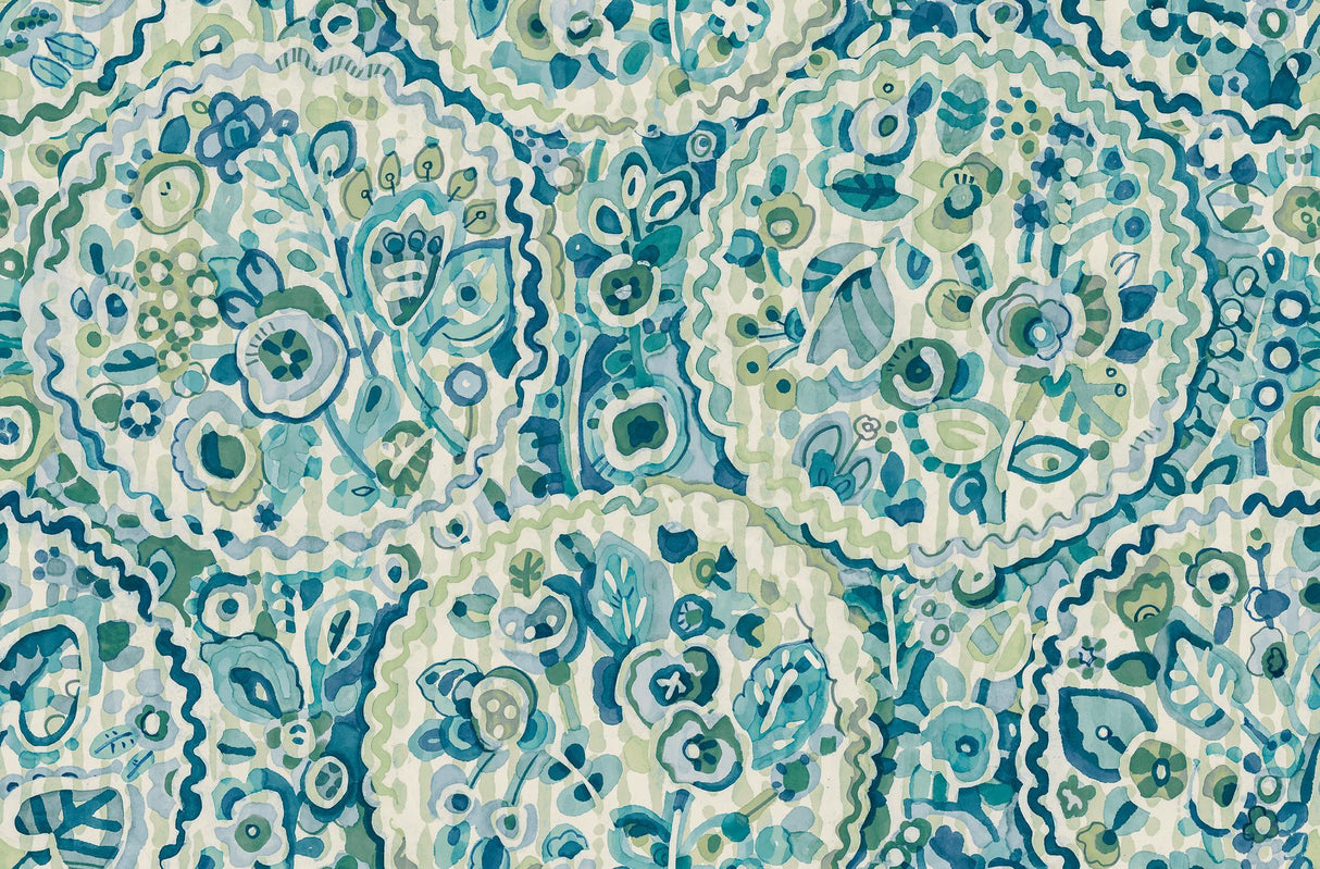 Brewster Home Fashions Teal Camille Peel & Stick Wallpaper