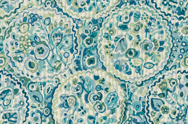 Brewster Home Fashions Teal Camille Peel & Stick Wallpaper