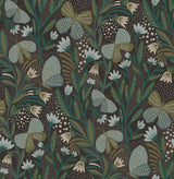 Brewster Home Fashions Chocolate Papillon Flutter Peel & Stick Wallpaper