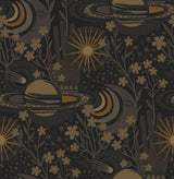 Brewster Home Fashions Ethereal Cosmos Peel & Stick Black Wallpaper