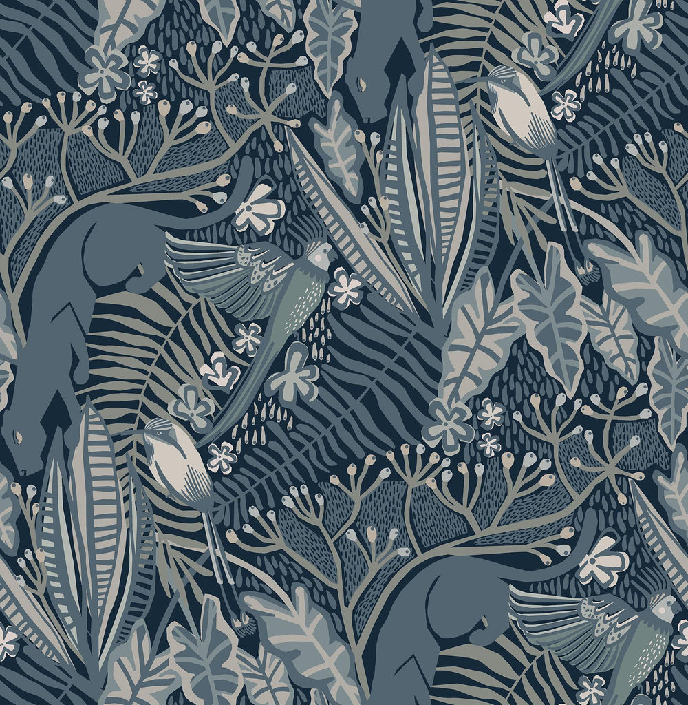 Brewster Home Fashions Poise Peel & Stick Blues Wallpaper
