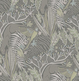 Brewster Home Fashions Poise Peel & Stick Grey Mint Wallpaper