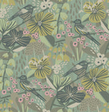 Brewster Home Fashions Jaybird Peel & Stick Sage Wallpaper