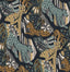 Brewster Home Fashions Navy Gold Cat Nap Peel & Stick Wallpaper