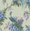 Brewster Home Fashions Golden Pheasant Sage Floral Wallpaper