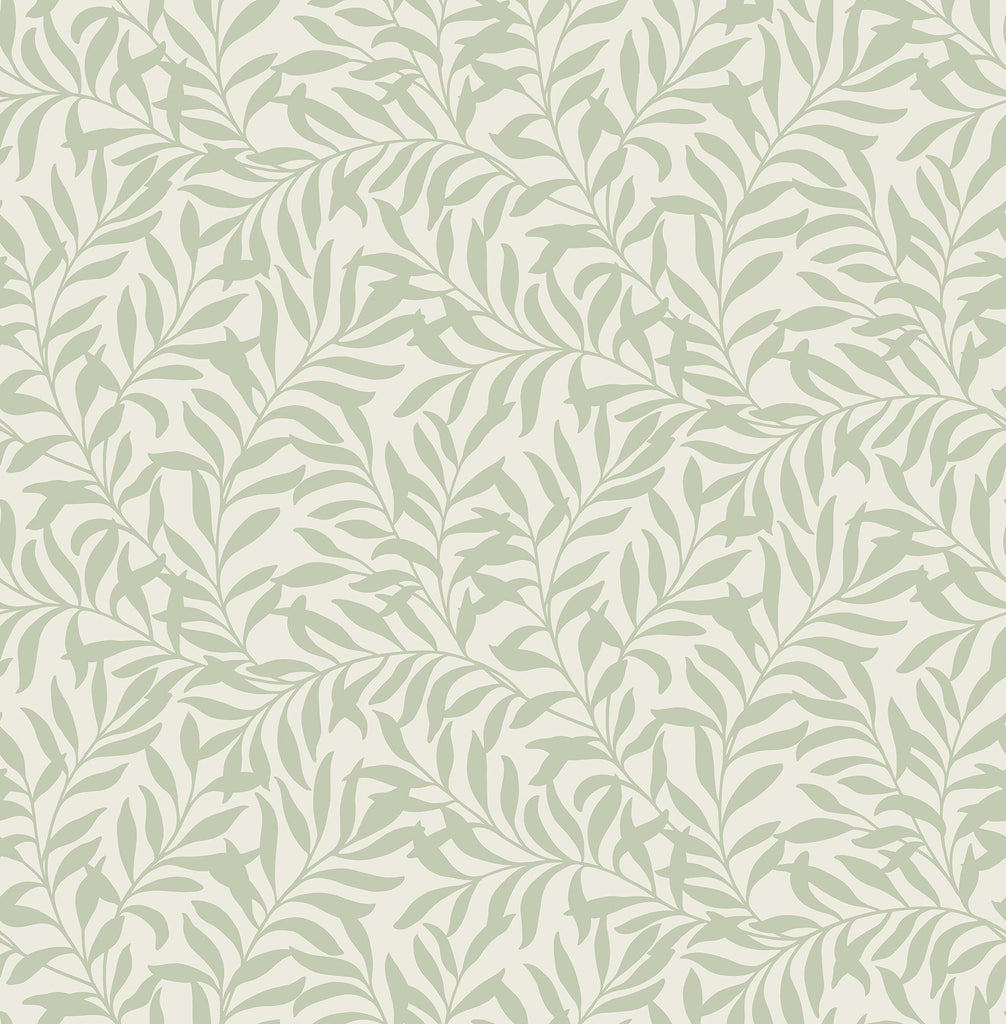 Brewster Home Fashions Salix Sage Leaf Wallpaper