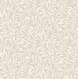 Brewster Home Fashions Salix Beige Leaf Wallpaper