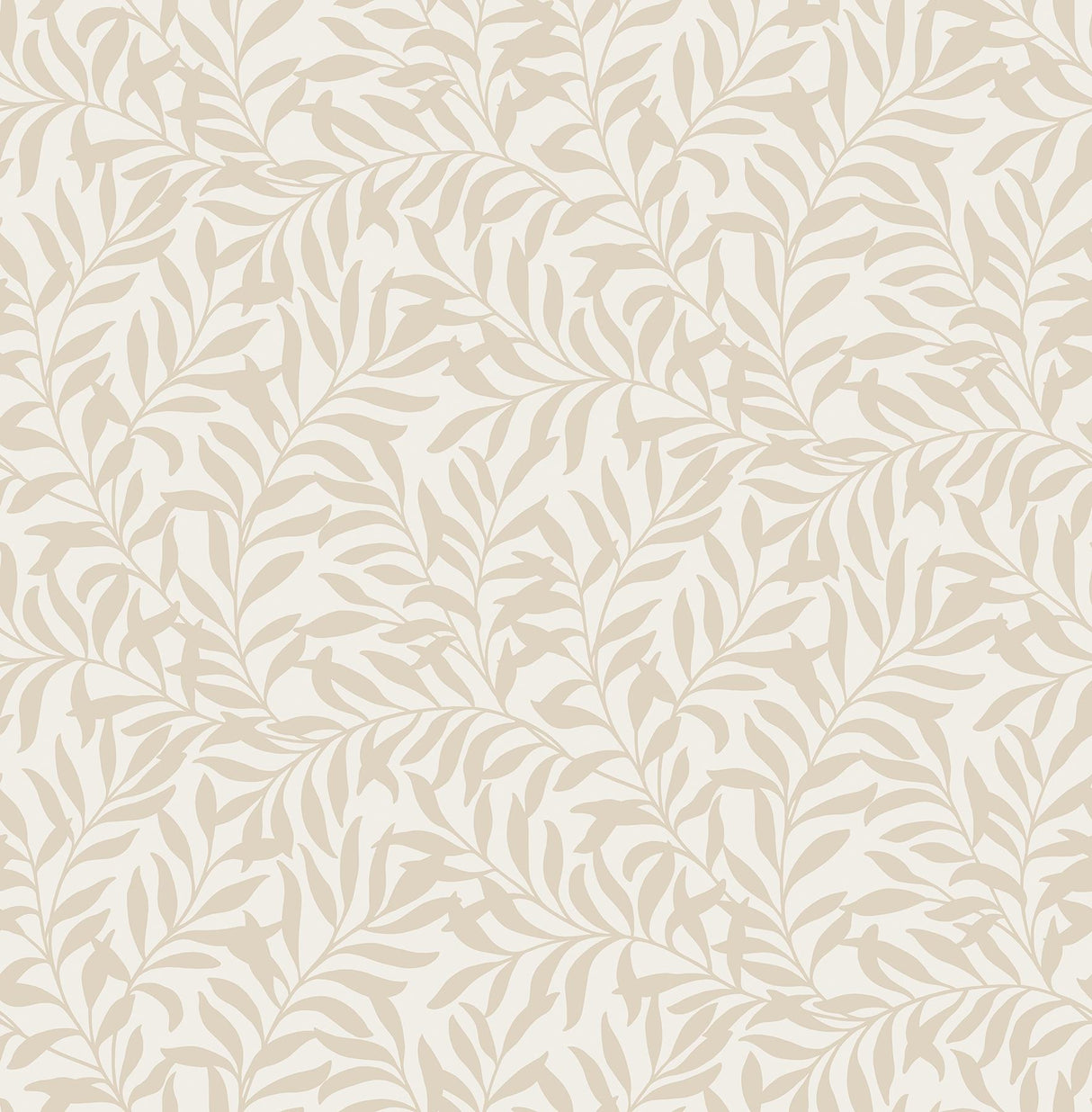 Brewster Home Fashions Salix Leaf Beige Wallpaper