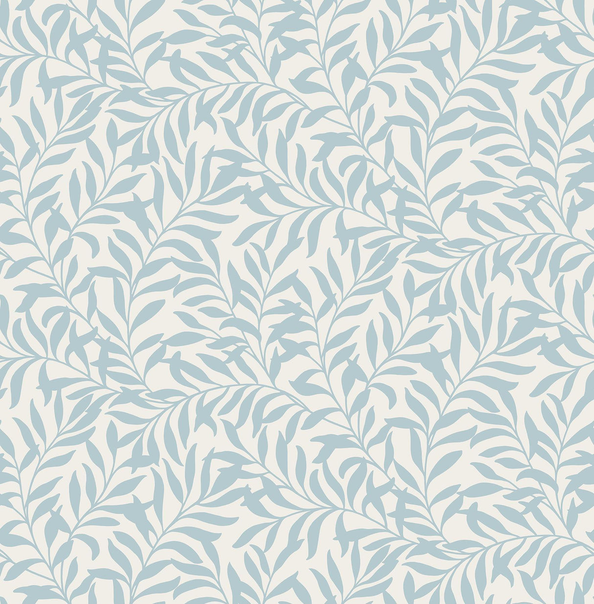 Brewster Home Fashions Salix Light Blue Leaf Wallpaper