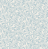 Brewster Home Fashions Salix Light Blue Leaf Wallpaper