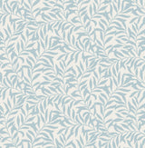 Brewster Home Fashions Salix Light Blue Leaf Blue/Grey Wallpaper