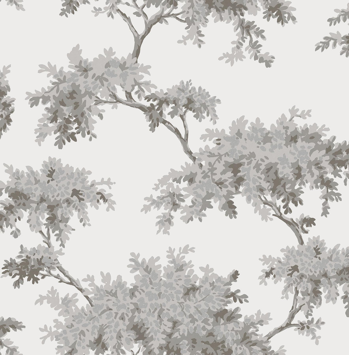 Brewster Home Fashions Ashdown Tree Grey Wallpaper