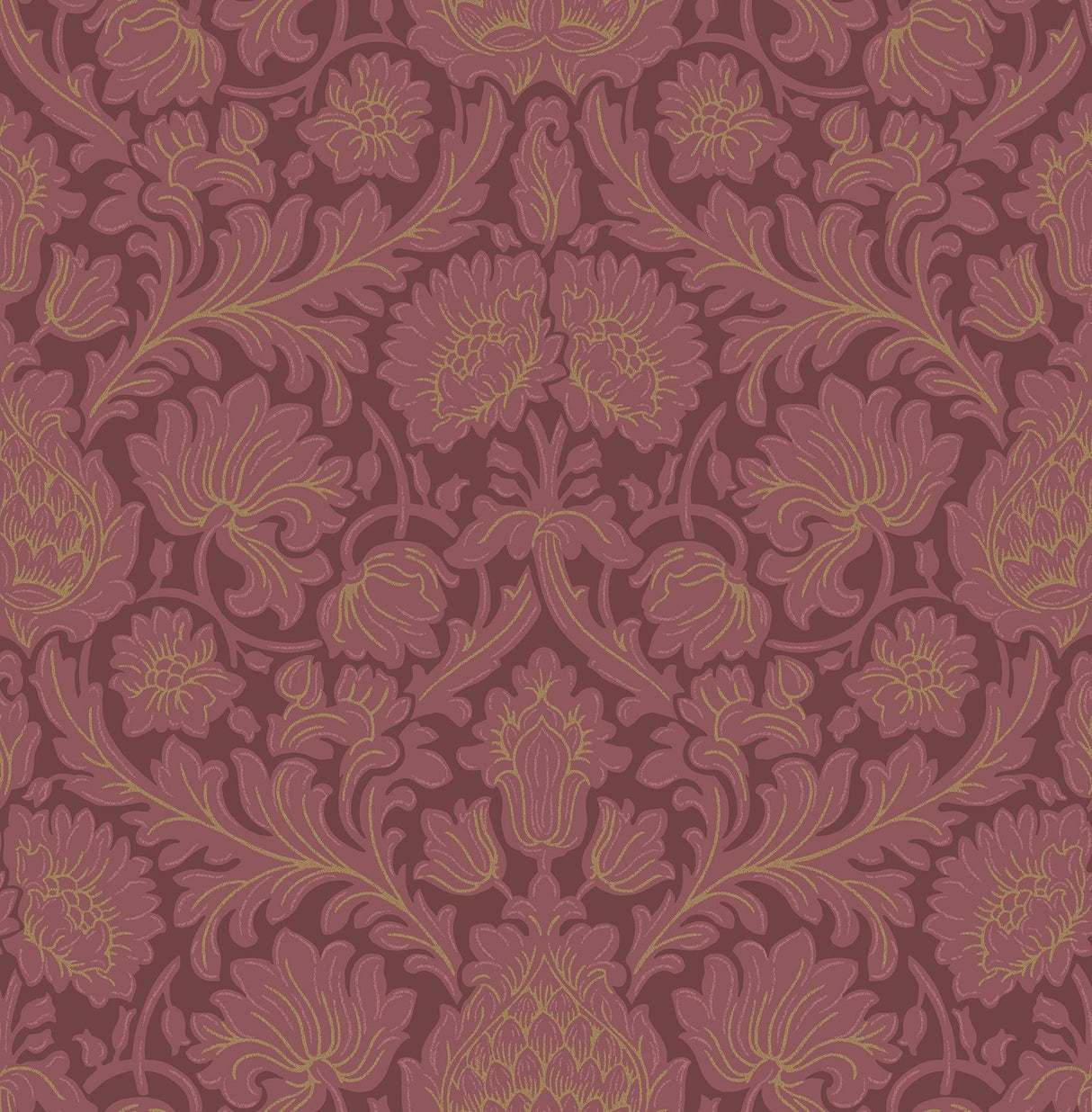 Brewster Home Fashions Bamburg Red Floral Wallpaper