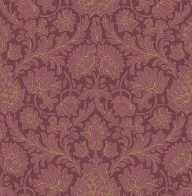 Brewster Home Fashions Bamburg Red Floral Wallpaper