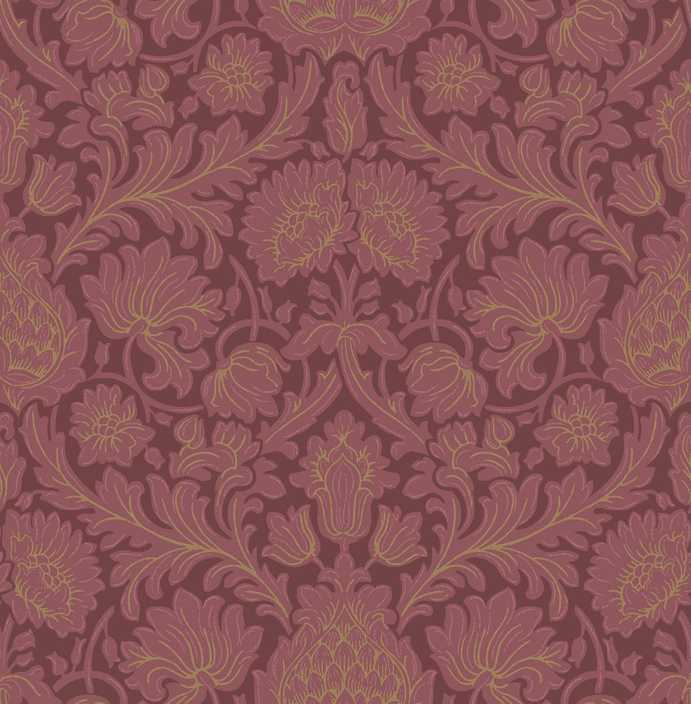 Brewster Home Fashions Bamburg Red Floral Wallpaper