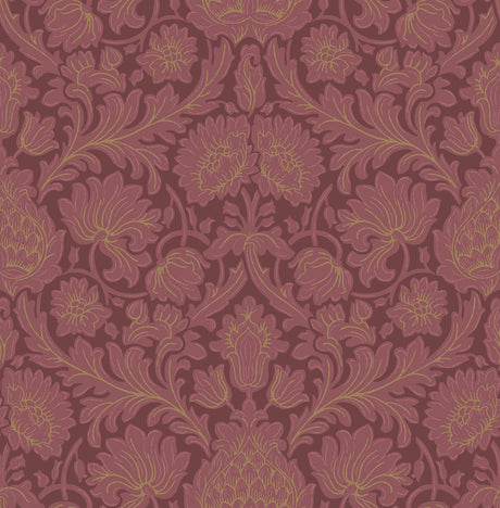 Brewster Home Fashions Bamburg Floral Red Wallpaper